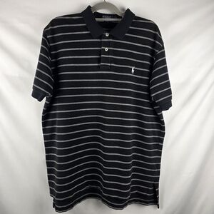 Ralph Lauren Black Polo Shirt with White Stripes